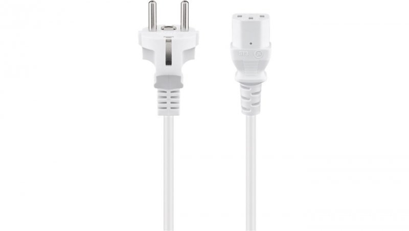 Kabel przyłączeniowy do urządzeń chłodniczych, 2 m, biały - Długość kabla 2 m