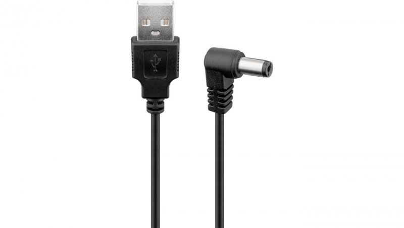 Kabel USB–DC 5,5 x 2,5 mm - Długość kabla 1 m