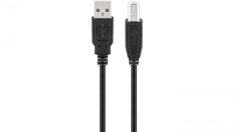Kabel USB 2.0 Hi-Speed, Czarny - Długość kabla 1 m