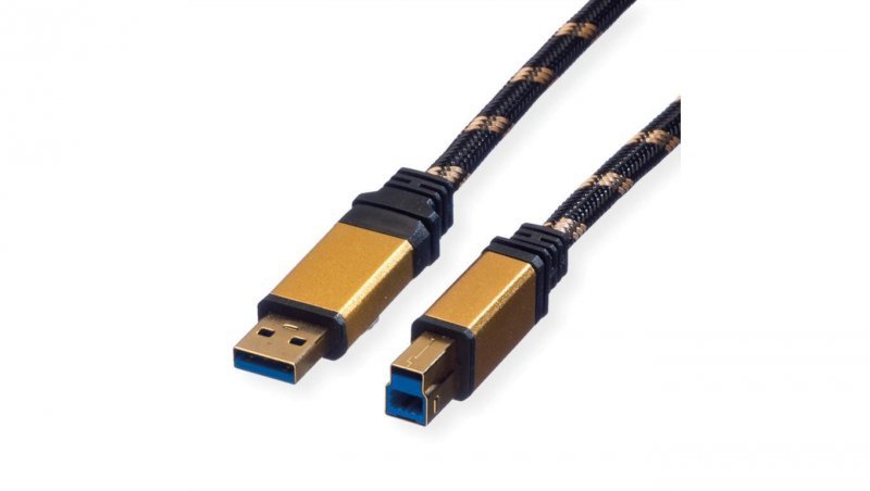 Kabel ROLINE GOLD USB 3.2 Gen 1, typ A-B, 1,8 m