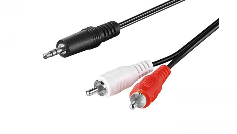 Kabel przejściowy audio AUX, wtyk jack 3,5 mm na wtyk cinch stereo, CU - Długość kabla 10 m