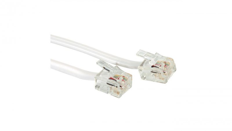 Płaski kabel RJ11 6P4C, szary, 6 m