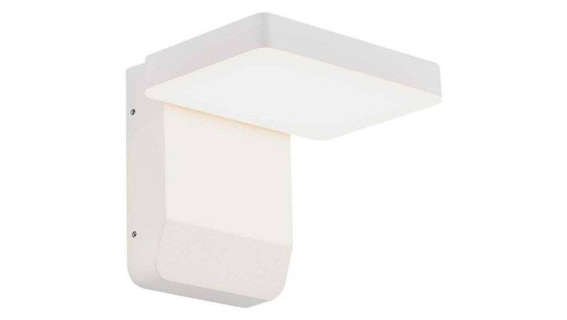 Lampa ścienna kwadratowa, kinkiet 350st LED 17W 2580lm 4000K biały barwa NW biała neutralna IP65 V-TAC VT-11020-SQ-W