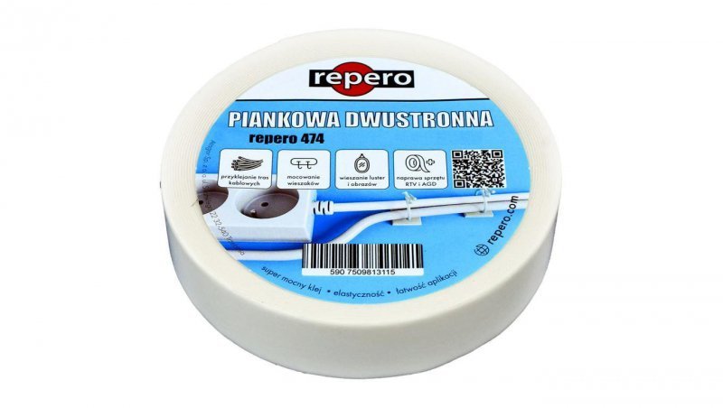Taśma piankowa dwustronna REPERO 474 Double Sided 12mm/5m