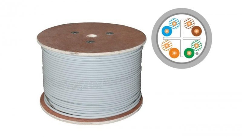Kabel F/UTP kat.6, teleinformatyczny, LSOH, B2ca KIF6LSOH500B ALANTEC /500m/