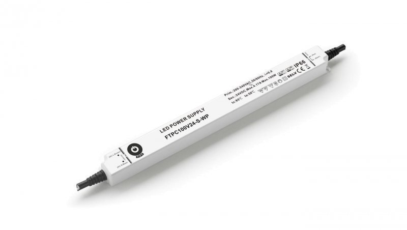 Zasilacz LED 24V 4,1A 100W IP66 SLIM Meblowy FTPC100V24-S-WP