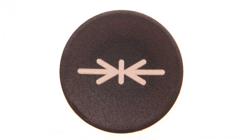 Soczewka przycisku 22mm płaska czarna z symbolem MOCOWANIE  M22-XD-S-X14 218180