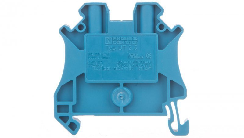 Listwa zaciskowa przepustowa 2-przewodowa 0,14-4mm2 niebieska UT 2,5 BU 3044089 /50szt./