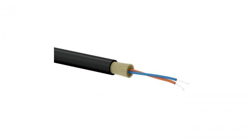 Kabel światłowodowy OS2 abonencki FTTx, 2J, SM 9/125, LSOH, całkowicie dielektryczny, czarny ALANTEC /1000m/