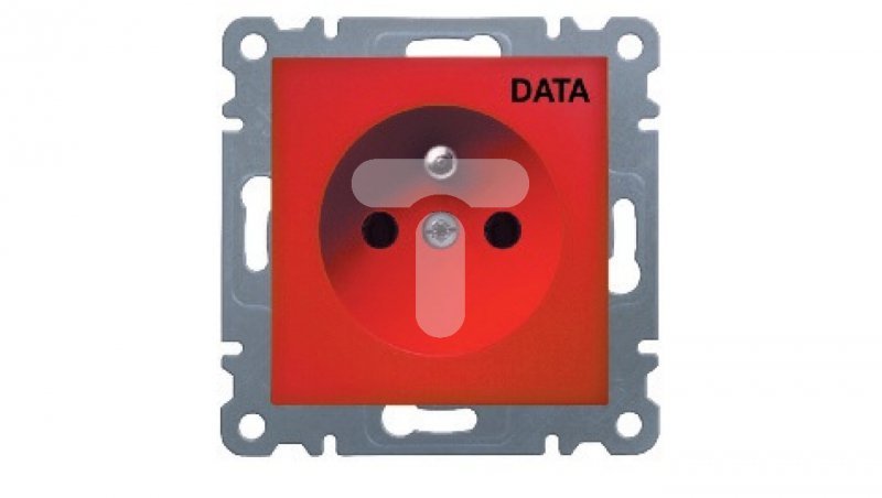 LUMINA2 Gniazdo pojedyncze z/u 16A /DATA/ czerwone WL1029