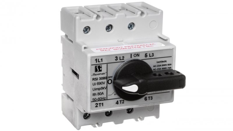 Rozłącznik izolacyjny 3P 80A RSI-3080W02