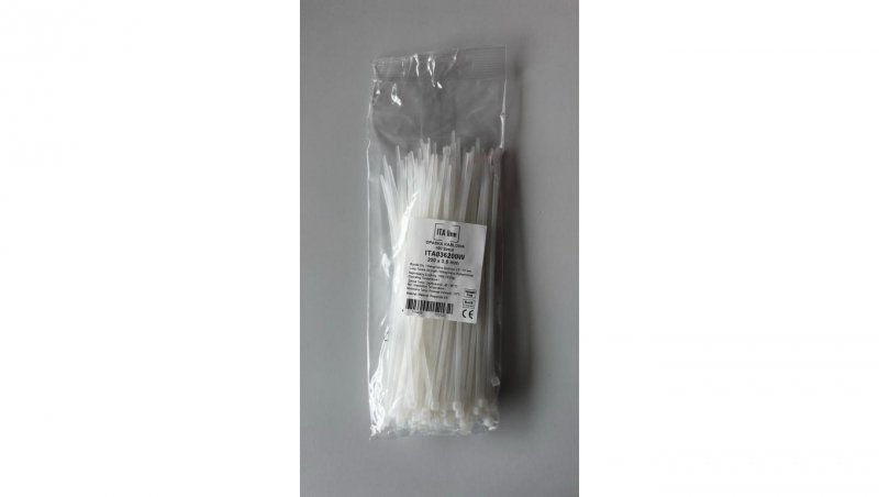 Opaska kablowa 250x4,8 biała ITA048250W /100szt/