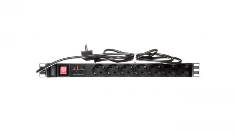 Listwa zasilająca do szaf rack (PDU) 19 cali 7x Schuko DN-95407