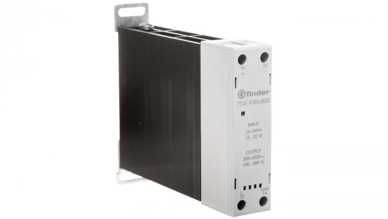 Modułowy przekaźnik SSR na szynę DIN 1Z 30A 60-240V AC, załączanie w zerze, sterowanie 24V DC  77.31.9.024.8050