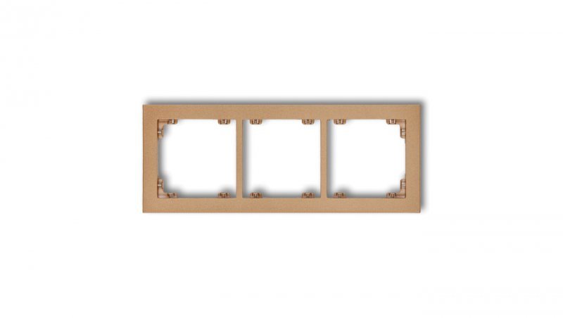 DECO Ramka potrójna złoty metalik 8DR-3