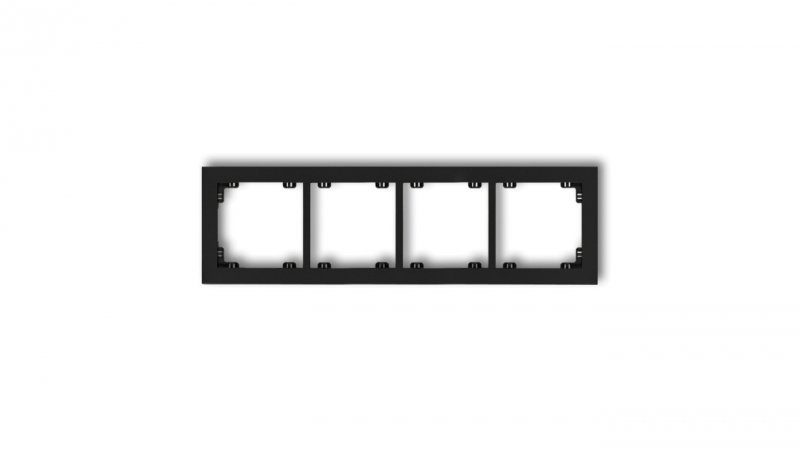 DECO Ramka poczwórna czarny mat 12DR-4