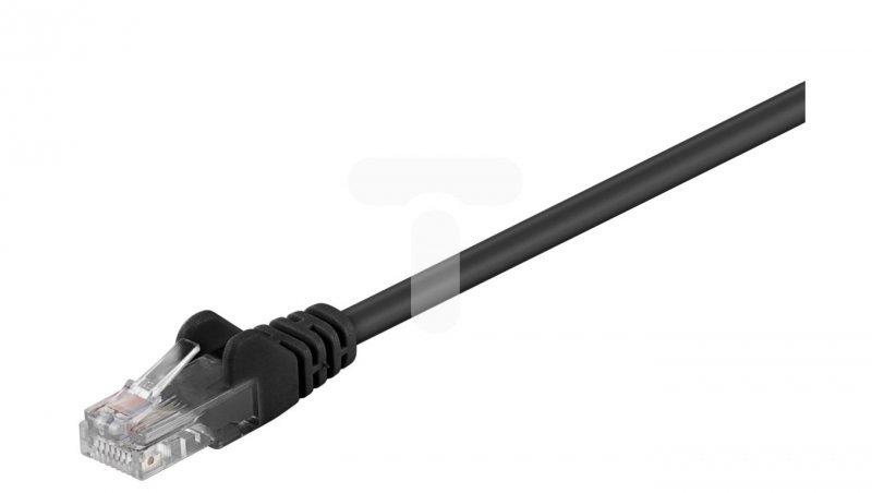 Kabel krosowy patchcord U/UTP kat.5e CCA czarny 5m 68651
