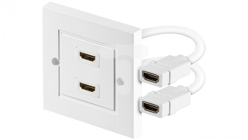 Gniazdo podtynkowe 2xHDMI z gniazdem 2xHDMI białe 51723