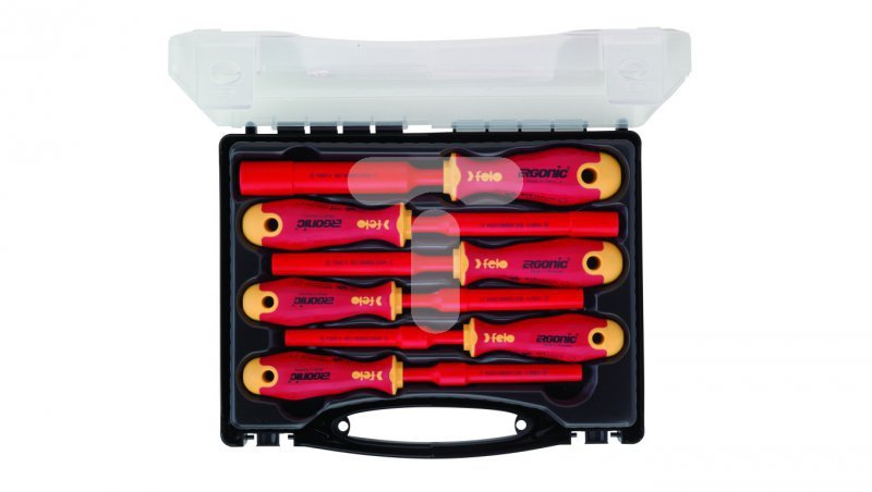 Zestaw 6 wkrętaków sześciokątnych 5,5 6,0 7,0 8,0 10,0 13,0 izolowanych 1000V Ergonic 400 VDE M-Tec 41910636
