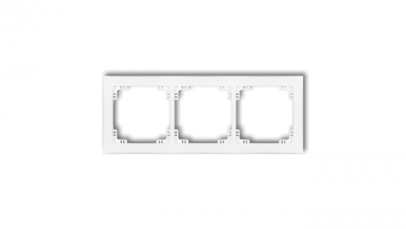DECO Ramka uniwersalna potrójna z tworzywa DECO Soft biały mat 25DRSO-3