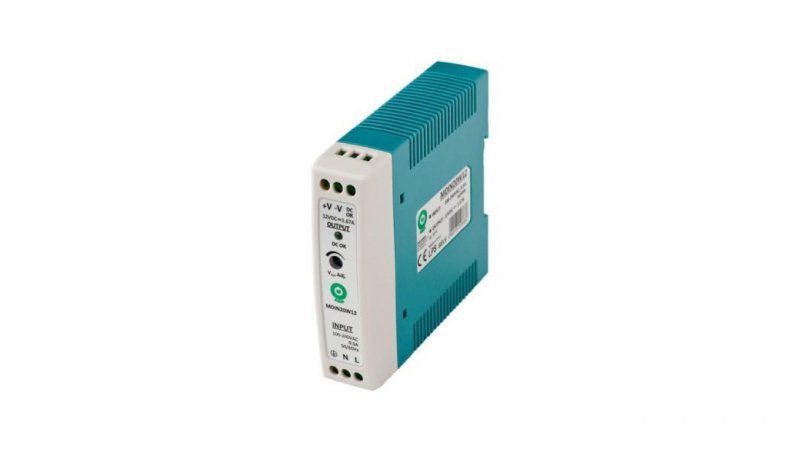 Zasilacz POS na szynę DIN 20W 12V DC 1,67A MDIN20W12