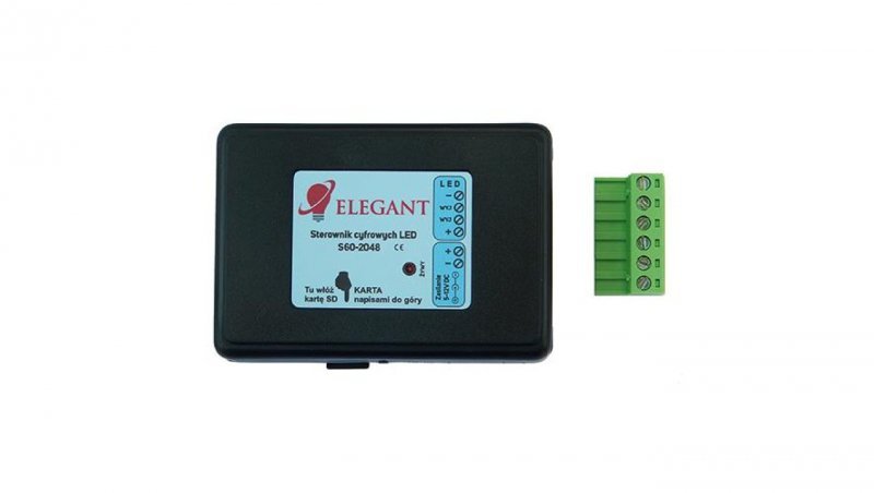 Kontroler RGB IC ELEGANT S60-2048 12VDC IC DIGITAL ws2811/ws2812 do 2048 pikseli sterownik na kartę