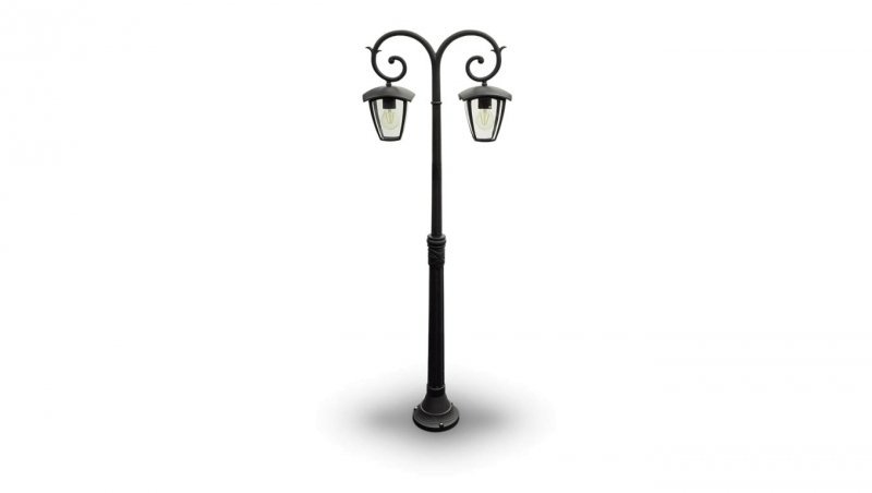 Lampa Ogrodowa Pole VT-738 2xE27 Max. 60W Czarna 7061