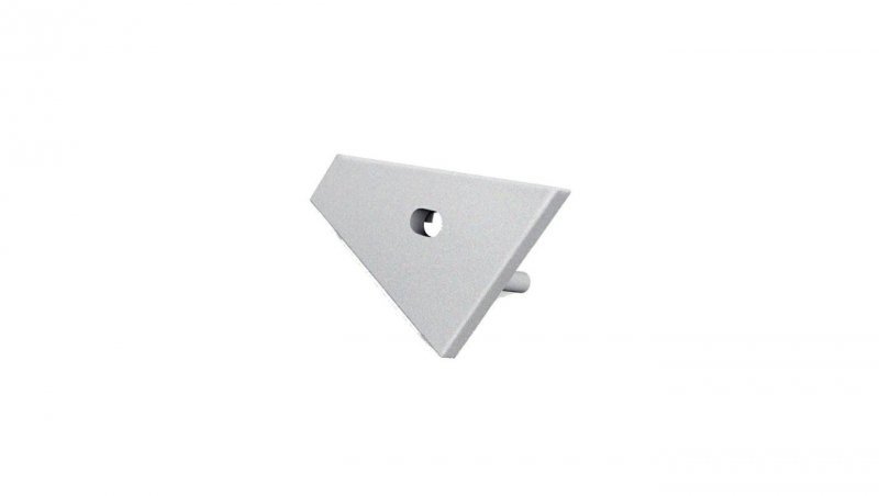 Zaślepka do profil Corner14 srebrna PRAW / RIGHT gen2 z otworem / with hole silver 1szt