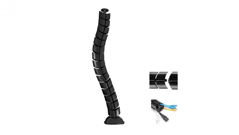 Organizator maskownica kabli do biurka Maclean MC-768 B czarna 75cm MC-768