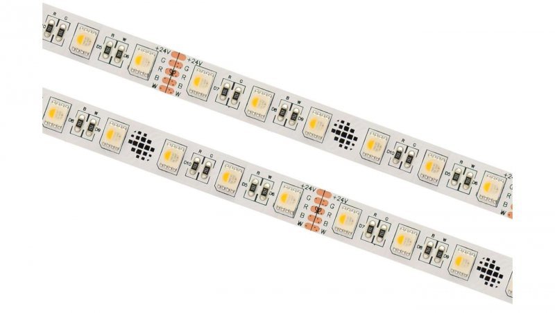 Taśma 60LED/m 1m 24V 19.2W RGB+3000K IP20 970lm 12mm SPB-60-RGBWW-24