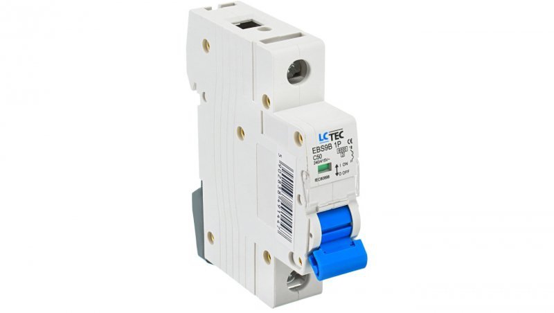 Wyłącznik nadprądowy 1P C 50A 6kA AC LC-Tec EBS9B-1C/50 LCTEC-EBS9B-1C/50