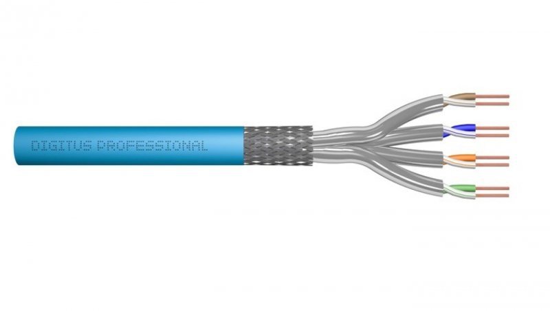 Kabel teleinformatyczny S/FTP kat. 6A LS0H drut niebieski  Eca DK-1641-A-VH-5 /500m/