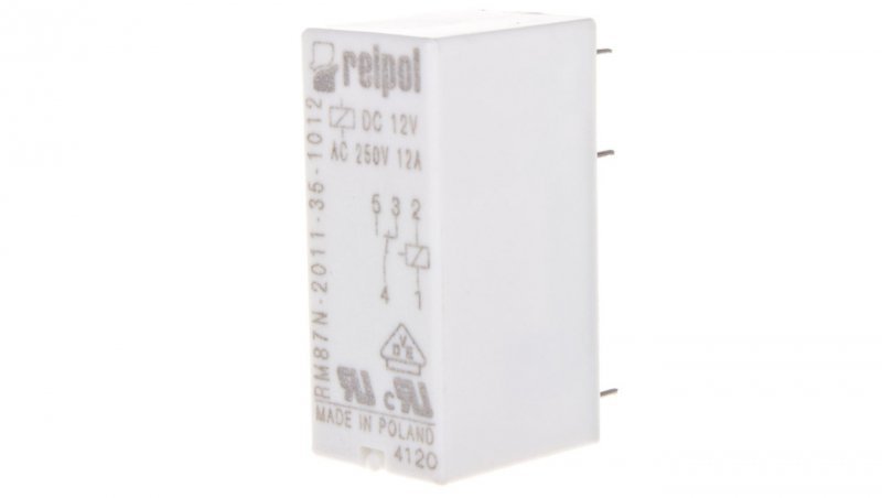 Przekaźnik miniaturowy 1P 12V DC  PCB AgNi RM87N-2011-35-1012 600180