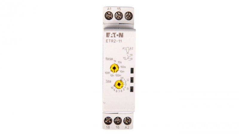 Przekaźnik czasowy 1P 3A 0,05sek-100h 24–240V AC, 24–48V DC opoźnione załączenie ETR2-11 262684