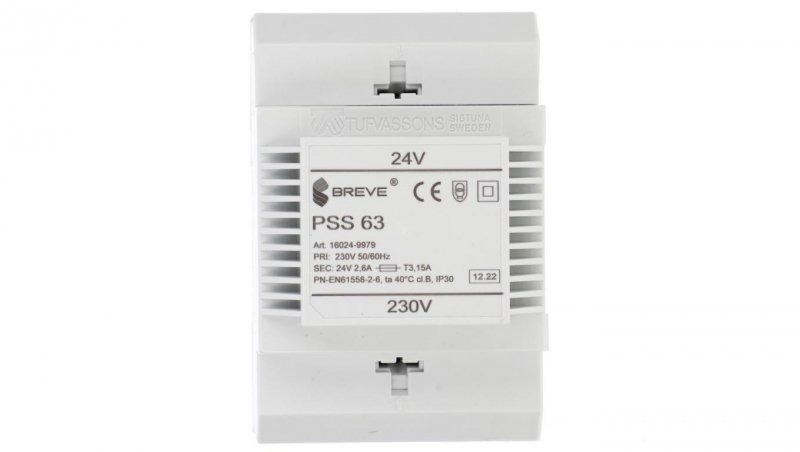 Transformator 1-fazowy modułowy PSS 63VA 230/24V 16024-9979