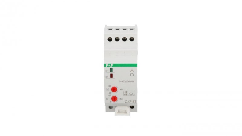 Przekaźnik kolejności, zaniku i asymetrii faz 10A 1P 0,5-5sek 40-80V CKF-BT