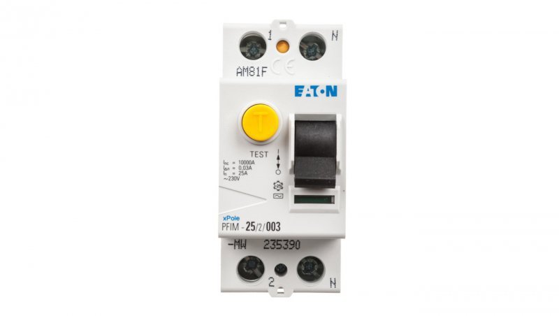 Wyłącznik różnicowoprądowy 2P 25A 0,03A typ AC PFIM-25/2/003 235390