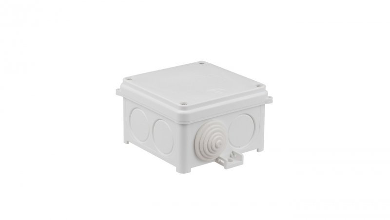 Puszka n/t hermetyczna pusta 83x83x53mm IP55 biała N 80x80 samogasnąca bezhalogenowa 35110206