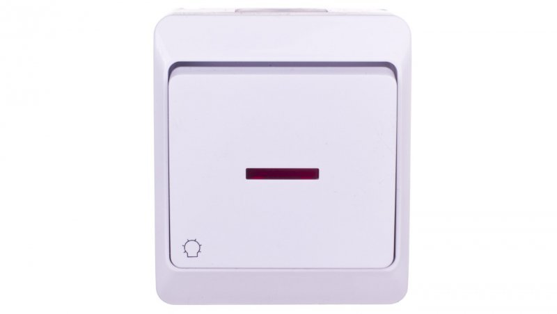 Hermes Przycisk światło biały IP44 ŁNT-1S+n 0346-02