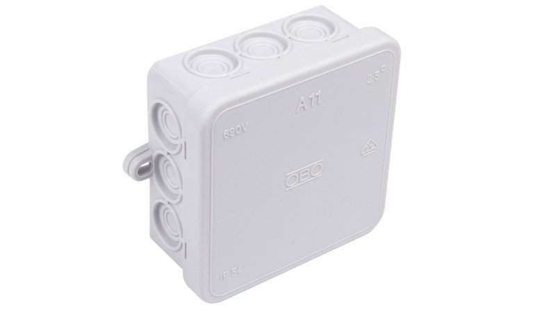Puszka n/t odgałęźna 85x85x40 IP55 A 11 jasnoszara 2000342 /10szt/