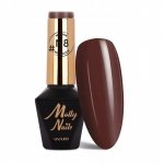 Lakier Hybrydowy MOLLYNAILS 8g Juicy Monika Mielniczuk Brązowy Choco NrN8