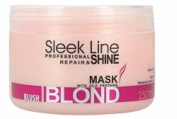 Maska do włosów blond z jedwabiem Stapiz Sleek Line Blush Blond 250 ml