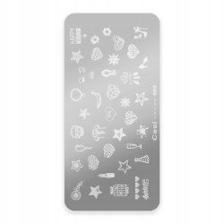 BLASZKA DO STEMPLI stempelków zdobienia paznokci serca gwiazdy COOI 009