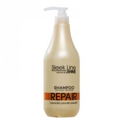 Szampon do włosów zniszczonych i suchych Stapiz Sleek Line Repair z jedwabiem 1000 ml