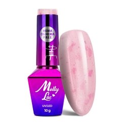 2+1gratis Lakier hybrydowy MollyLac Sparkling French Wedding queen HEMA/Di-HEMA Free 10g Nr 708