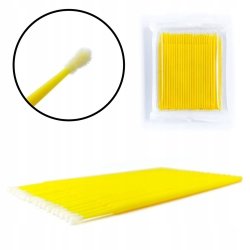 Aplikatory mikroszczoteczki duże w woreczku (100 szt. op.), żółte
