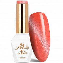Lakier Hybrydowy Do Paznokci MOLLYNAILS 8g Neon Flashy Cat Eye Nr170