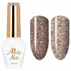 Molly Nails Lakier Hybrydowy Flashing Lights 8 g - Nr 564 Bitter Brown