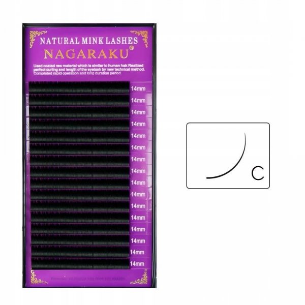 Rzęsy Nagaraku C, 0.1, 15 mm