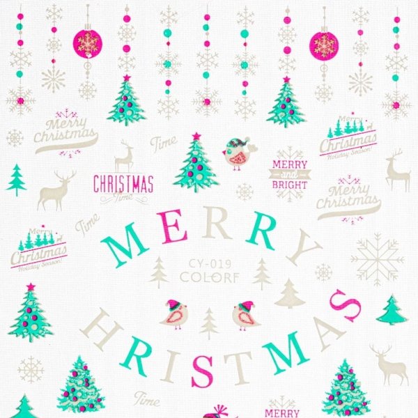 Naklejka paznokcie samoprzylepna świąteczna CY-019